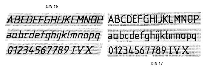 DIN 16 y DIN 17