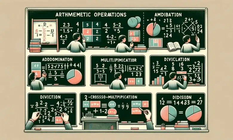 Operaciones aritméticas en fracciones 3 Operaciones Aritméticas